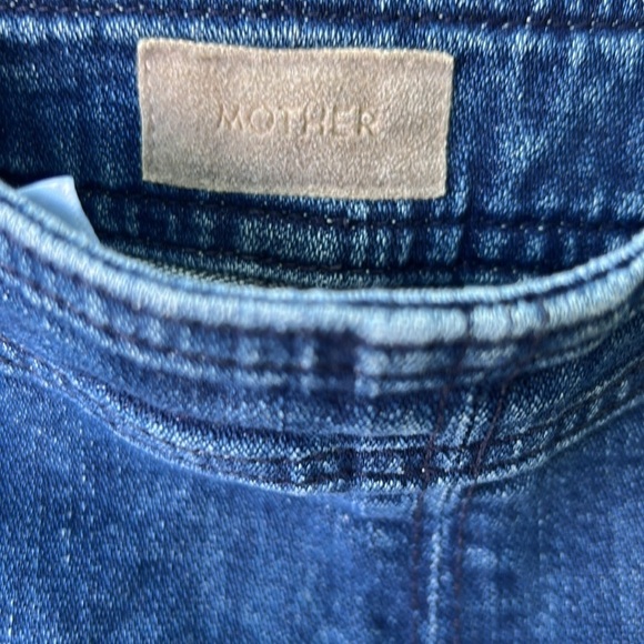 MOTHER The Sailor Tripper Three Little Ships High Rise Cropped Flare Jeans Sz 27 - Picture 7 of 10